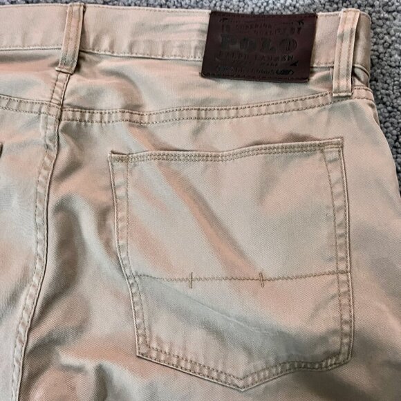 POLO RALPH LAUREN Dry Goods Straight Khaki Pants Men's Size 34/34- 5 Pocket -EUC - Picture 6 of 11